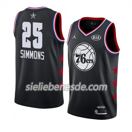 Herren NBA Philadelphia 76ers Trikot Ben Simmons 25 2019 All-Star Jordan Brand Schwarz Swingman
